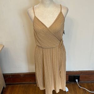 Vero Moda Tan Wrap Dress